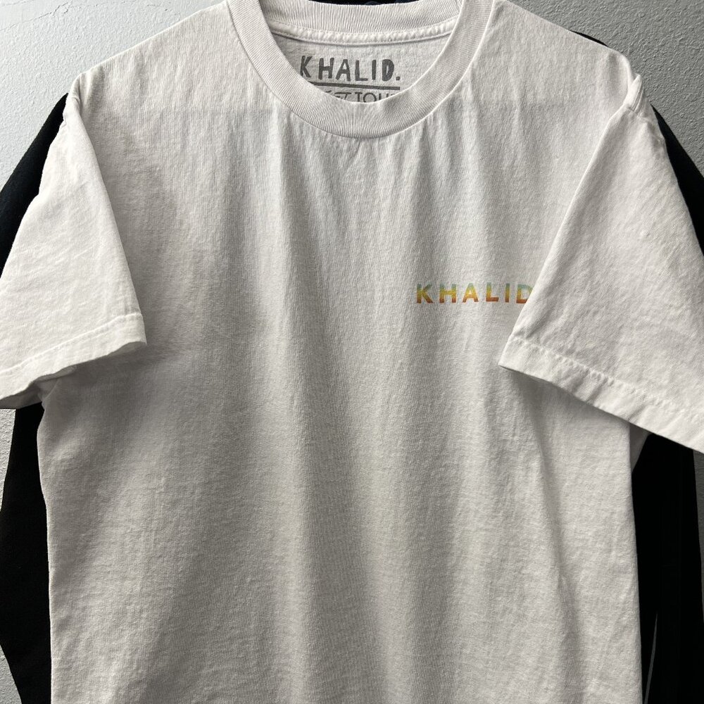 Khalid Free Spirit 2019 Tour White 100% Cotton Tee T-Shirt SZ Lrg